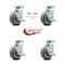 Service Caster 6 Inch Thermoplastic Rubber Caster Set with Roller Bearing 4 Brake 2 Swivel Lock SCC-30CS620-TPRRF-TLB-BSL-2-TLB-2 - alternate 2
